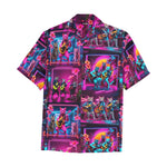 HAWAIIAN SHIRT | NEON GUITAR CATS | UNISEX 1A