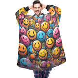 SHNOODIE | GRAFFITI SMILEY FACES | ONE-SIZE | Unisex Blanket Hoodie