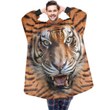 SHNOODIE | TIGER | ONE-SIZE |Unisex Blanket Hoodie (Model H59)