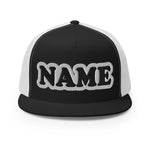 CUSTOM NAME • SNAPBACK TRUCKER CAP • ADD ANY NAME/WORD/YEAR/DATE/AGE/NUMBER