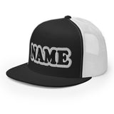 CUSTOM NAME • SNAPBACK TRUCKER CAP • ADD ANY NAME/WORD/YEAR/DATE/AGE/NUMBER