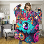 SHNOODIE | PSYCHEDELIC EYES MONSTERS | ONE-SIZE | Unisex Blanket Hoodie