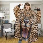 SHNOODIE | LEOPARD | ONE-SIZE |Unisex Blanket Hoodie (Model H59)