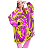 SHNOODIE | PSYCHEDELIC COLOURFUL WARPED | ONE-SIZE | Unisex Blanket Hoodie