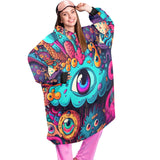 SHNOODIE | PSYCHEDELIC EYES MONSTERS | ONE-SIZE | Unisex Blanket Hoodie