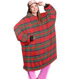 SHNOODIE | TARTAN RED | ONE-SIZE | Unisex Blanket Hoodie