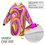 SHNOODIE | PSYCHEDELIC COLOURFUL WARPED | ONE-SIZE | Unisex Blanket Hoodie