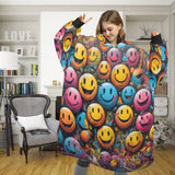 SHNOODIE | GRAFFITI SMILEY FACES | ONE-SIZE | Unisex Blanket Hoodie