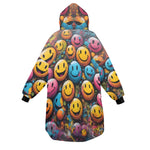 SHNOODIE | GRAFFITI SMILEY FACES | ONE-SIZE | Unisex Blanket Hoodie