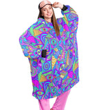 SHNOODIE | PSYCHEDELIC EYES ART | ONE-SIZE | Unisex Blanket Hoodie