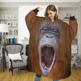 SHNOODIE | ORANGUTAN | ONE-SIZE | Unisex Blanket Hoodie