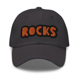 CUSTOM DAD HAT • ROCKS STYLE FONT • 1 •