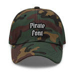 CUSTOM DAD HAT • PIRATE STYLE FONT • 2 •