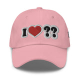 CUSTOM I LOVE 🧡 ?? • DAD HAT • ADD TEXT (NY, LA, HS, BJ, ME, UK ETC...)