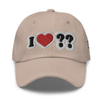 CUSTOM I LOVE 🧡 ?? • DAD HAT • ADD TEXT (NY, LA, HS, BJ, ME, UK ETC...)