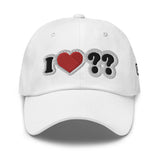 CUSTOM I LOVE 🧡 ?? • DAD HAT • ADD TEXT (NY, LA, HS, BJ, ME, UK ETC...)