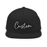 CUSTOM SNAPBACK HAT. ADD YOUR TEXT.