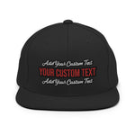 CUSTOM SNAPBACK HAT. ADD YOUR TEXT.