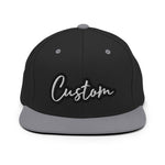 CUSTOM SNAPBACK HAT. ADD YOUR TEXT.