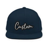 CUSTOM SNAPBACK HAT. ADD YOUR TEXT.