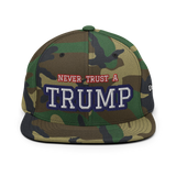 CUSTOM NEVER TRUST A TRUMP (FART) • SNAPBACK HAT • PERSONALIZE IT - TEXT & COLOR