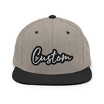 CUSTOM SNAPBACK HAT. ADD YOUR TEXT.