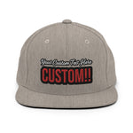 CUSTOM SNAPBACK HAT. ADD YOUR TEXT.