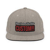 CUSTOM SNAPBACK HAT. ADD YOUR TEXT.