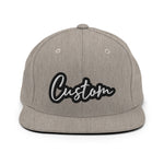 CUSTOM SNAPBACK HAT. ADD YOUR TEXT.