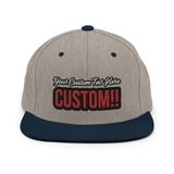 CUSTOM SNAPBACK HAT. ADD YOUR TEXT.