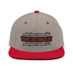 CUSTOM SNAPBACK HAT. ADD YOUR TEXT.