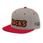 CUSTOM SNAPBACK HAT • ROCKS STYLE FONT • 1 •