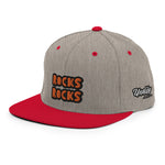 CUSTOM SNAPBACK HAT • ROCKS STYLE FONT • 2 •