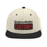 CUSTOM SNAPBACK HAT. ADD YOUR TEXT.