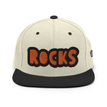 CUSTOM SNAPBACK HAT • ROCKS STYLE FONT • 1 •