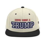 CUSTOM NEVER TRUST A TRUMP (FART) • SNAPBACK HAT • PERSONALIZE IT - TEXT & COLOR