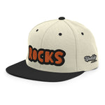 CUSTOM SNAPBACK HAT • ROCKS STYLE FONT • 1 •