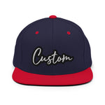 CUSTOM SNAPBACK HAT. ADD YOUR TEXT.