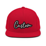 CUSTOM SNAPBACK HAT. ADD YOUR TEXT.