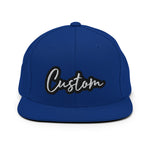 CUSTOM SNAPBACK HAT. ADD YOUR TEXT.