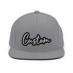 CUSTOM SNAPBACK HAT. ADD YOUR TEXT.