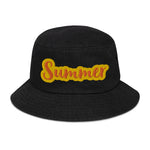 CUSTOM DENIM BUCKET HAT • SUMMER STYLE FONT • 1 •