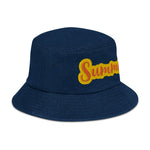 CUSTOM DENIM BUCKET HAT • SUMMER STYLE FONT • 1 •