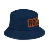 CUSTOM DENIM BUCKET HAT • ROCK STYLE FONT • 1 •