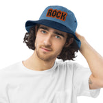 CUSTOM DENIM BUCKET HAT • ROCK STYLE FONT • 1 •