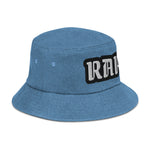 CUSTOM DENIM BUCKET HAT • RAP STYLE FONT • 1 •