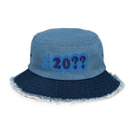 CUSTOM YEAR OF BIRTH • DISTRESSED DENIM BUCKET HAT • ESTABLISHED ???? ADD ANY YEAR