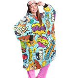 SHNOODIE | POP-ART WHAM | ONE-SIZE | Unisex Blanket Hoodie