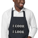 I COOK AS GOOD AS I LOOK • CUSTOM COTTON APRON • BBQ CHEF •
