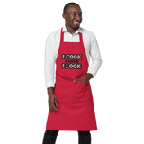 I COOK AS GOOD AS I LOOK • CUSTOM COTTON APRON • BBQ CHEF •